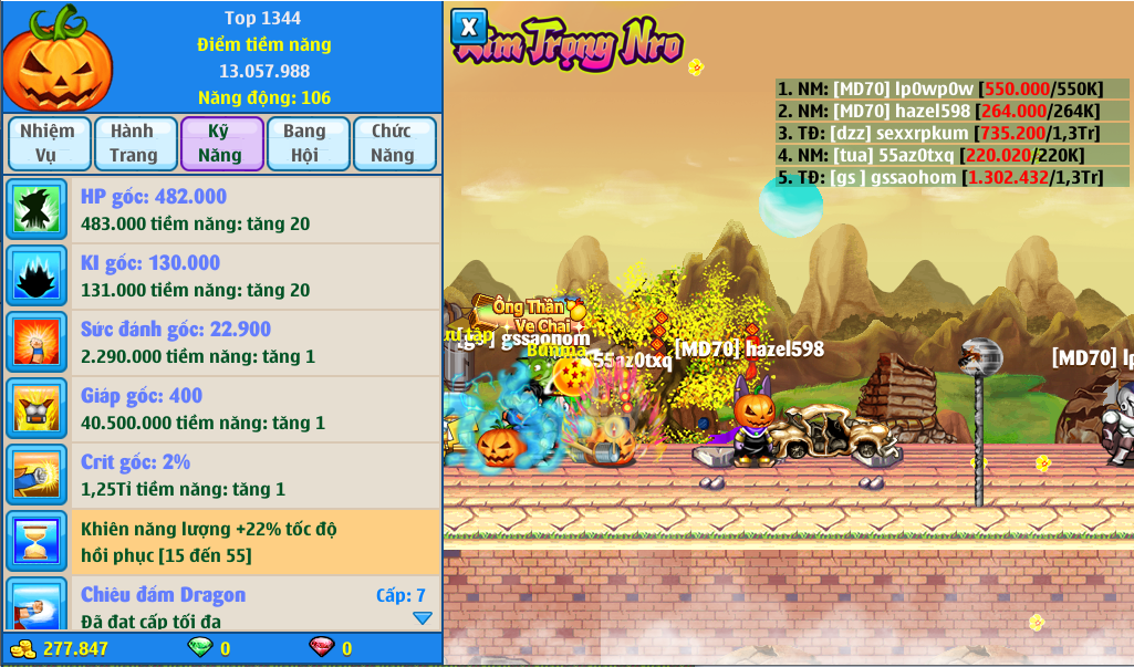 Nick Ngọc Rồng Online VIP giá rẻ, NickDaoQuan.Com, Shop Nick Ngọc Rồng