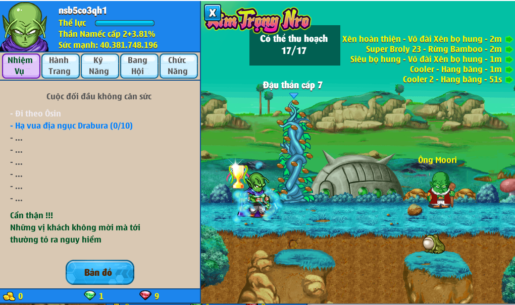 Nick Ngọc Rồng Online VIP giá rẻ, NickDaoQuan.Com, Shop Nick Ngọc Rồng