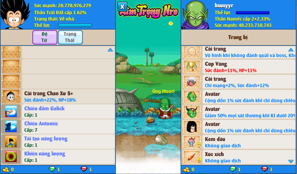 Nick Ngọc Rồng Online VIP giá rẻ, NickDaoQuan.Com, Shop Nick Ngọc Rồng