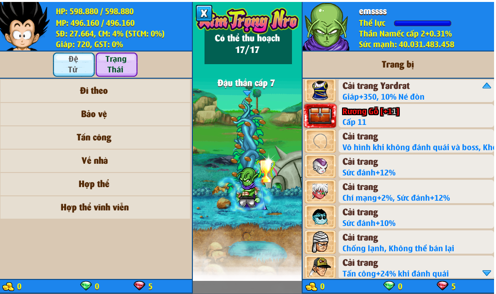 Nick Ngọc Rồng Online VIP giá rẻ, NickDaoQuan.Com, Shop Nick Ngọc Rồng