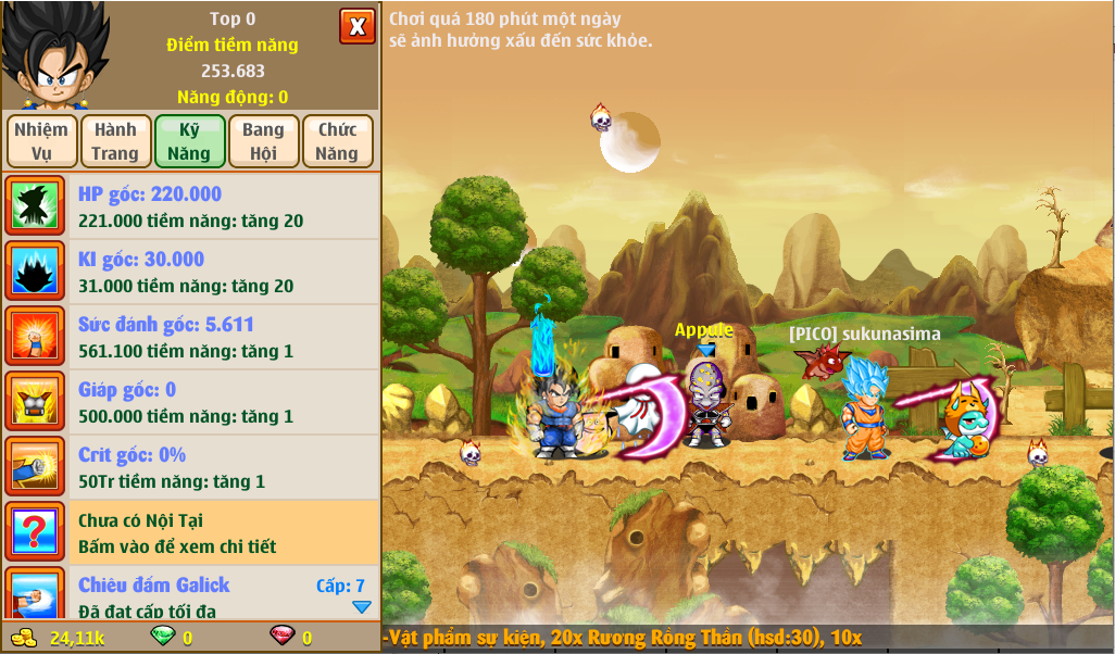 Nick Ngọc Rồng Online VIP giá rẻ, NickDaoquan.Vn, Shop Nick Ngọc Rồng