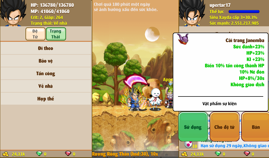 Nick Ngọc Rồng Online VIP giá rẻ, NickDaoquan.Vn, Shop Nick Ngọc Rồng