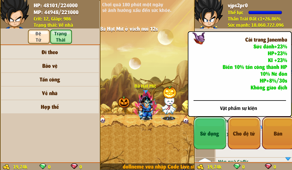 Nick Ngọc Rồng Online VIP giá rẻ, NickDaoquan.Vn, Shop Nick Ngọc Rồng