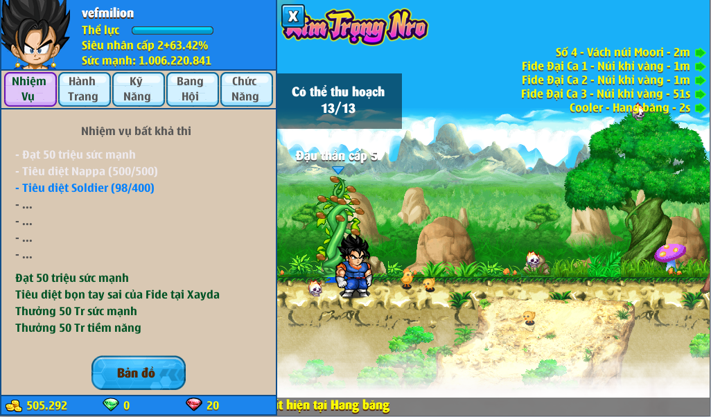 Nick Ngọc Rồng Online VIP giá rẻ, NickDaoquan.Vn, Shop Nick Ngọc Rồng