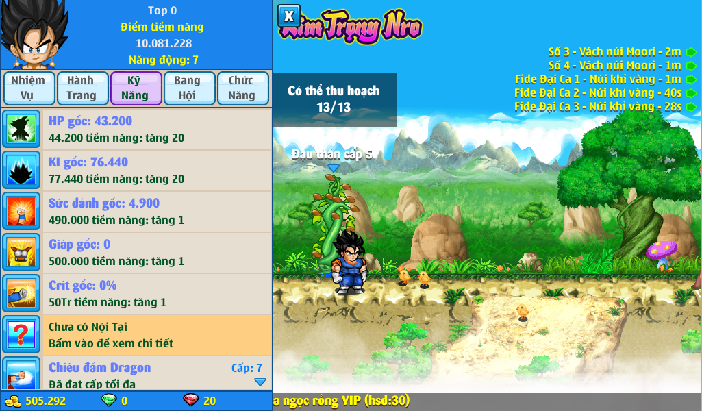 Nick Ngọc Rồng Online VIP giá rẻ, NickDaoquan.Vn, Shop Nick Ngọc Rồng