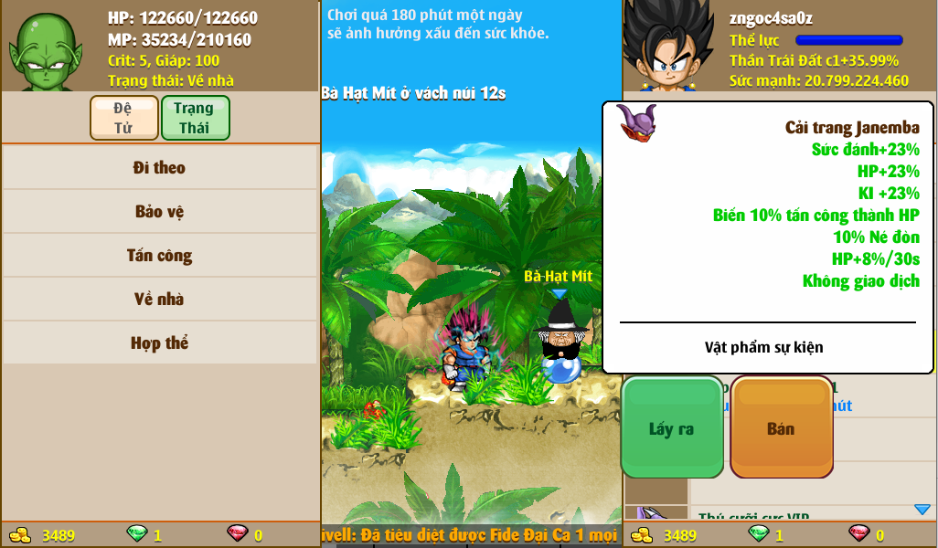 Nick Ngọc Rồng Online VIP giá rẻ, NickDaoquan.Vn, Shop Nick Ngọc Rồng