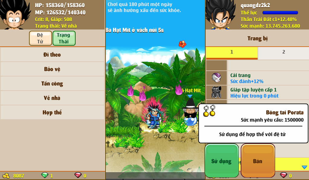 Nick Ngọc Rồng Online VIP giá rẻ, NickDaoquan.Vn, Shop Nick Ngọc Rồng