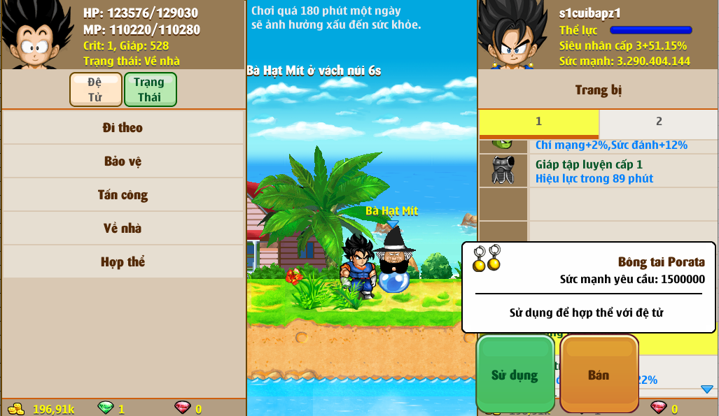 Nick Ngọc Rồng Online VIP giá rẻ, NickDaoquan.Vn, Shop Nick Ngọc Rồng