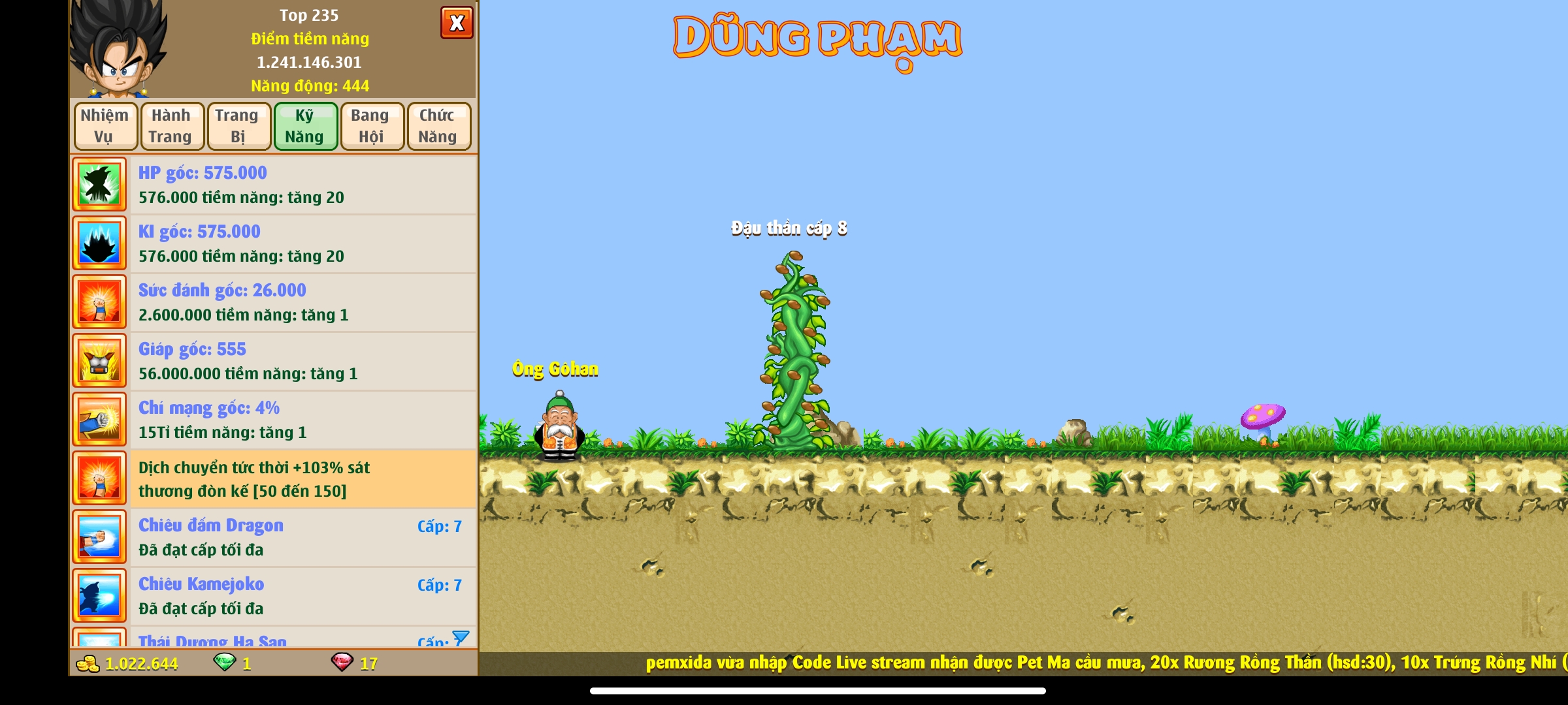 Nick Ngọc Rồng Online VIP giá rẻ, NickDaoquan.Vn, Shop Nick Ngọc Rồng