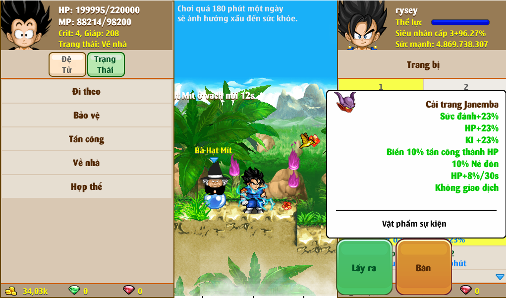 Nick Ngọc Rồng Online VIP giá rẻ, NickDaoquan.Vn, Shop Nick Ngọc Rồng