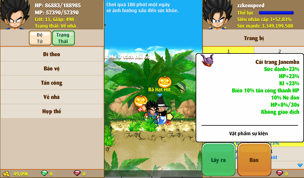 Nick Ngọc Rồng Online VIP giá rẻ, NickDaoquan.Vn, Shop Nick Ngọc Rồng