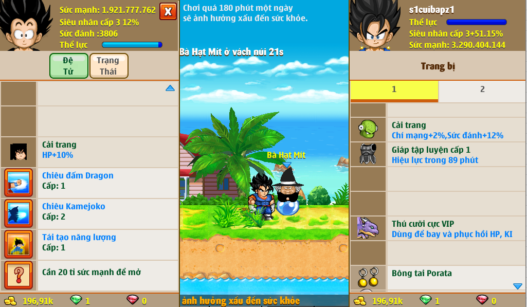 Nick Ngọc Rồng Online VIP giá rẻ, NickDaoquan.Vn, Shop Nick Ngọc Rồng