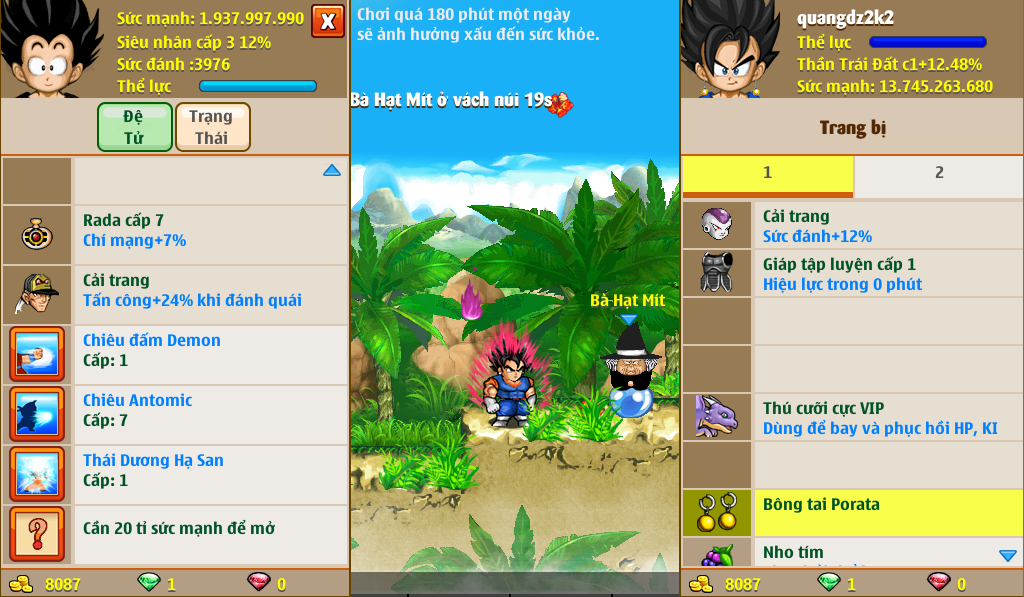 Nick Ngọc Rồng Online VIP giá rẻ, NickDaoquan.Vn, Shop Nick Ngọc Rồng