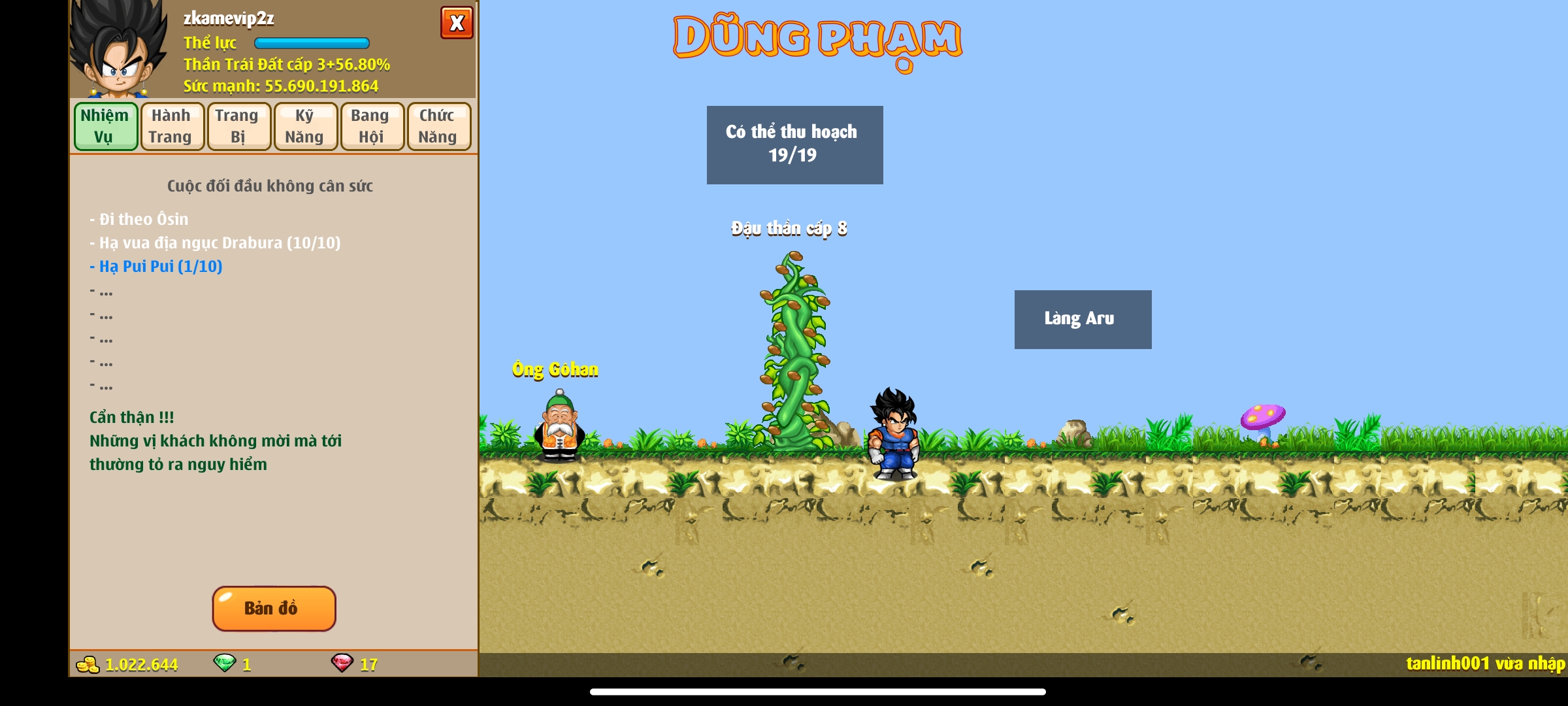 Nick Ngọc Rồng Online VIP giá rẻ, NickDaoquan.Vn, Shop Nick Ngọc Rồng