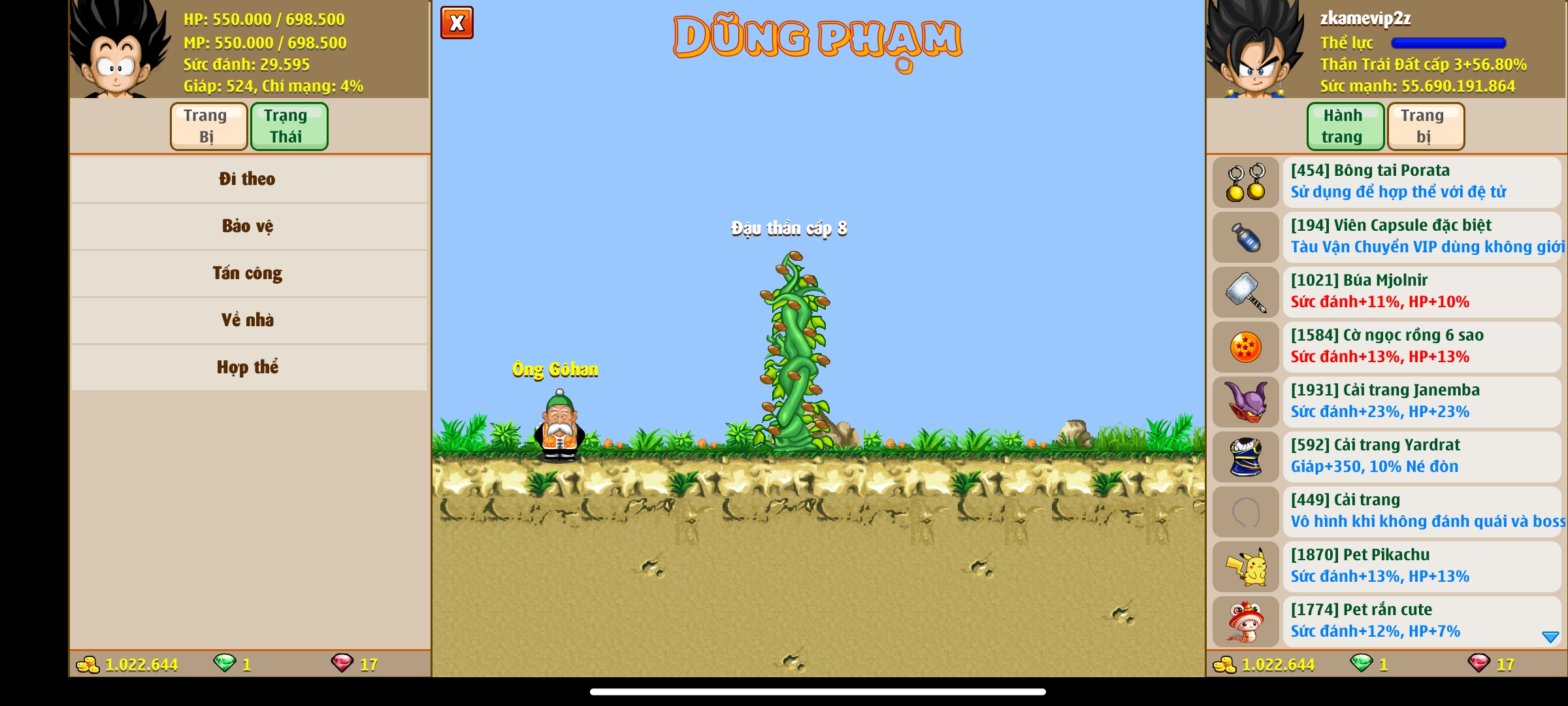 Nick Ngọc Rồng Online VIP giá rẻ, NickDaoquan.Vn, Shop Nick Ngọc Rồng