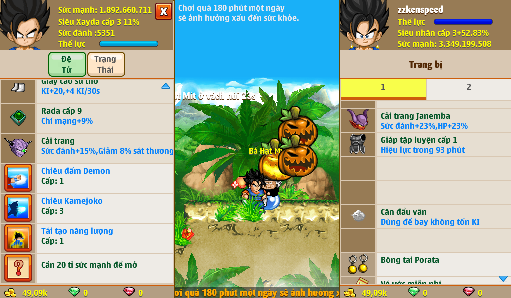 Nick Ngọc Rồng Online VIP giá rẻ, NickDaoquan.Vn, Shop Nick Ngọc Rồng