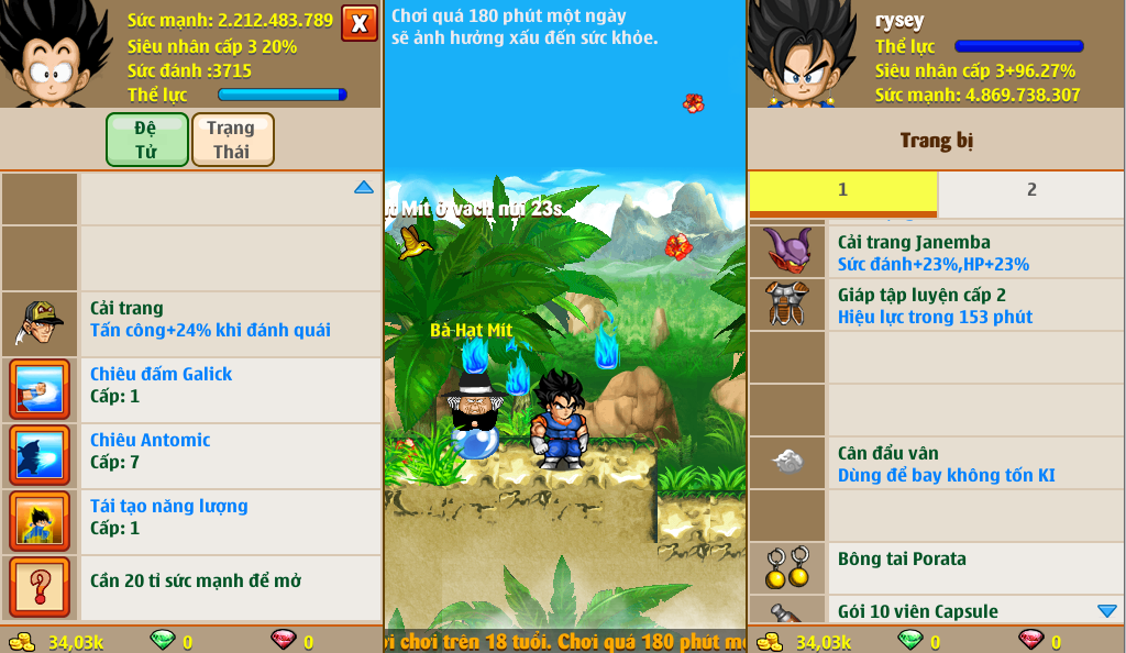 Nick Ngọc Rồng Online VIP giá rẻ, NickDaoquan.Vn, Shop Nick Ngọc Rồng