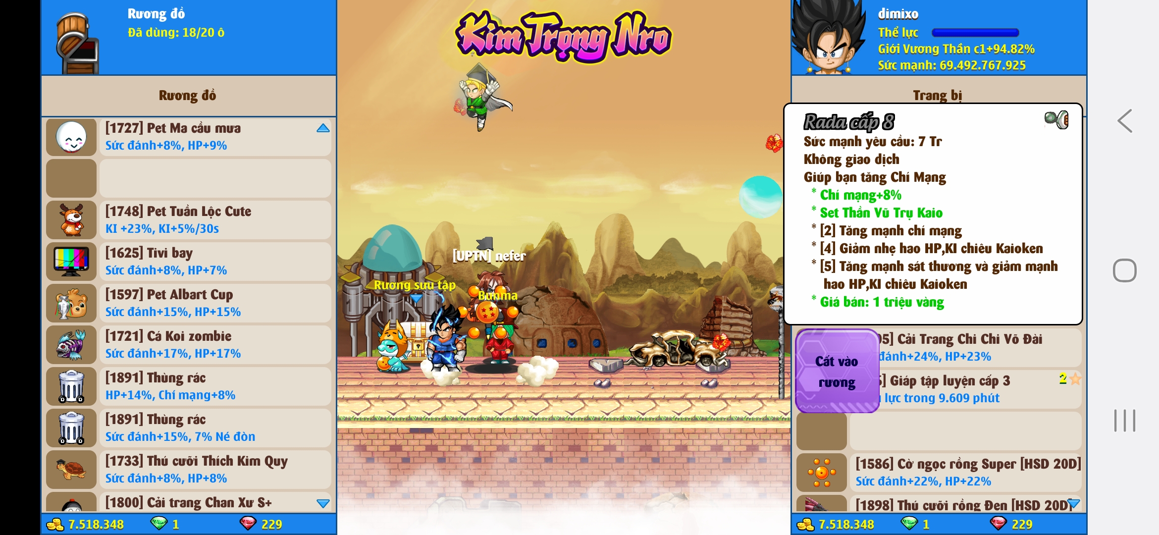 Nick Ngọc Rồng Online VIP giá rẻ, NickDaoQuan.Com, Shop Nick Ngọc Rồng