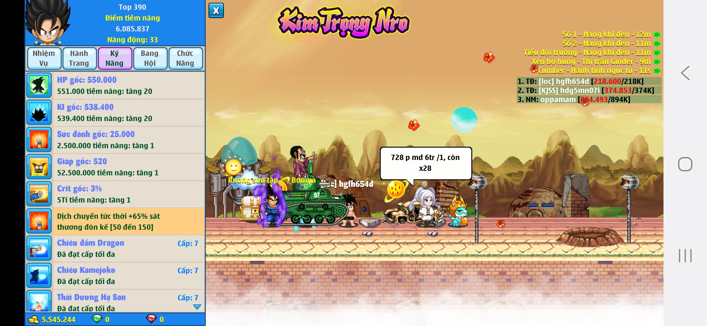 Nick Ngọc Rồng Online VIP giá rẻ, NickDaoQuan.Com, Shop Nick Ngọc Rồng