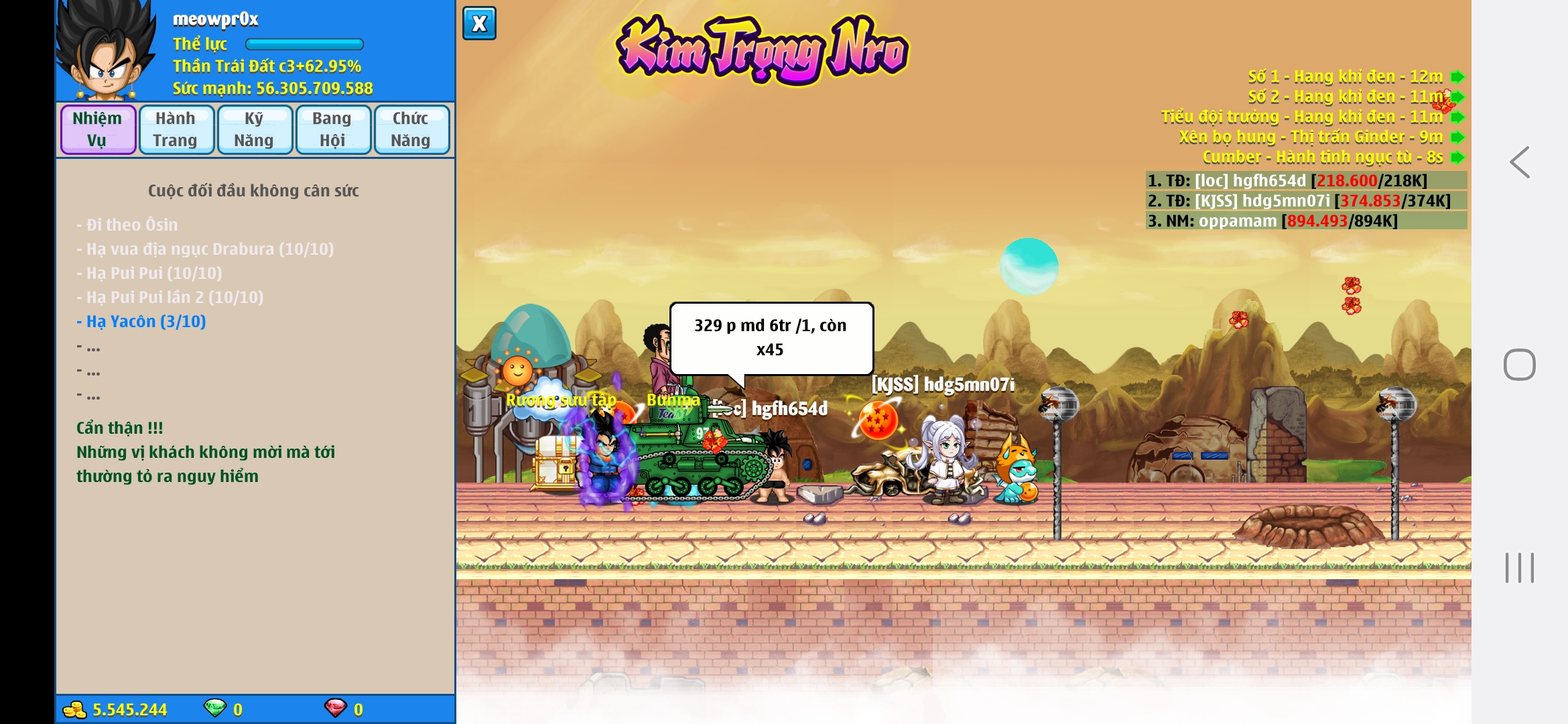 Nick Ngọc Rồng Online VIP giá rẻ, NickDaoQuan.Com, Shop Nick Ngọc Rồng