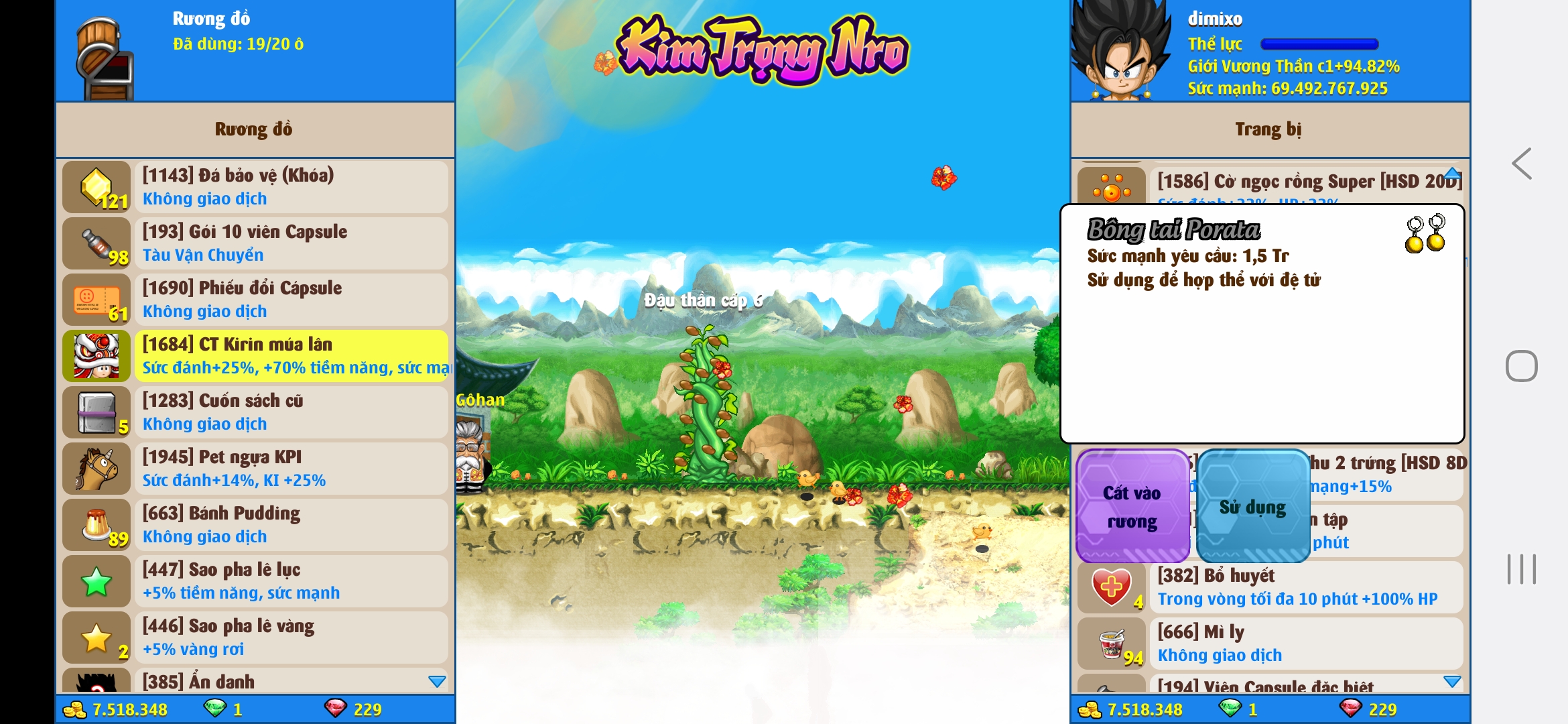 Nick Ngọc Rồng Online VIP giá rẻ, NickDaoQuan.Com, Shop Nick Ngọc Rồng