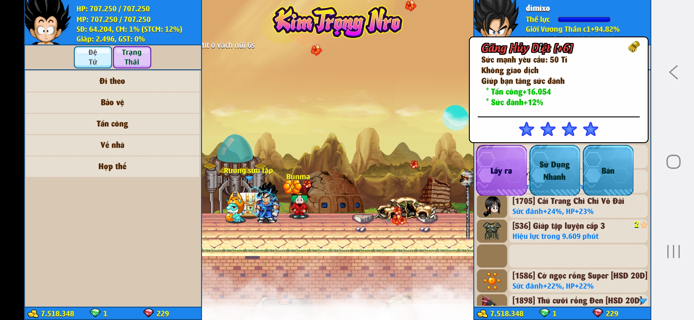 Nick Ngọc Rồng Online VIP giá rẻ, NickDaoQuan.Com, Shop Nick Ngọc Rồng