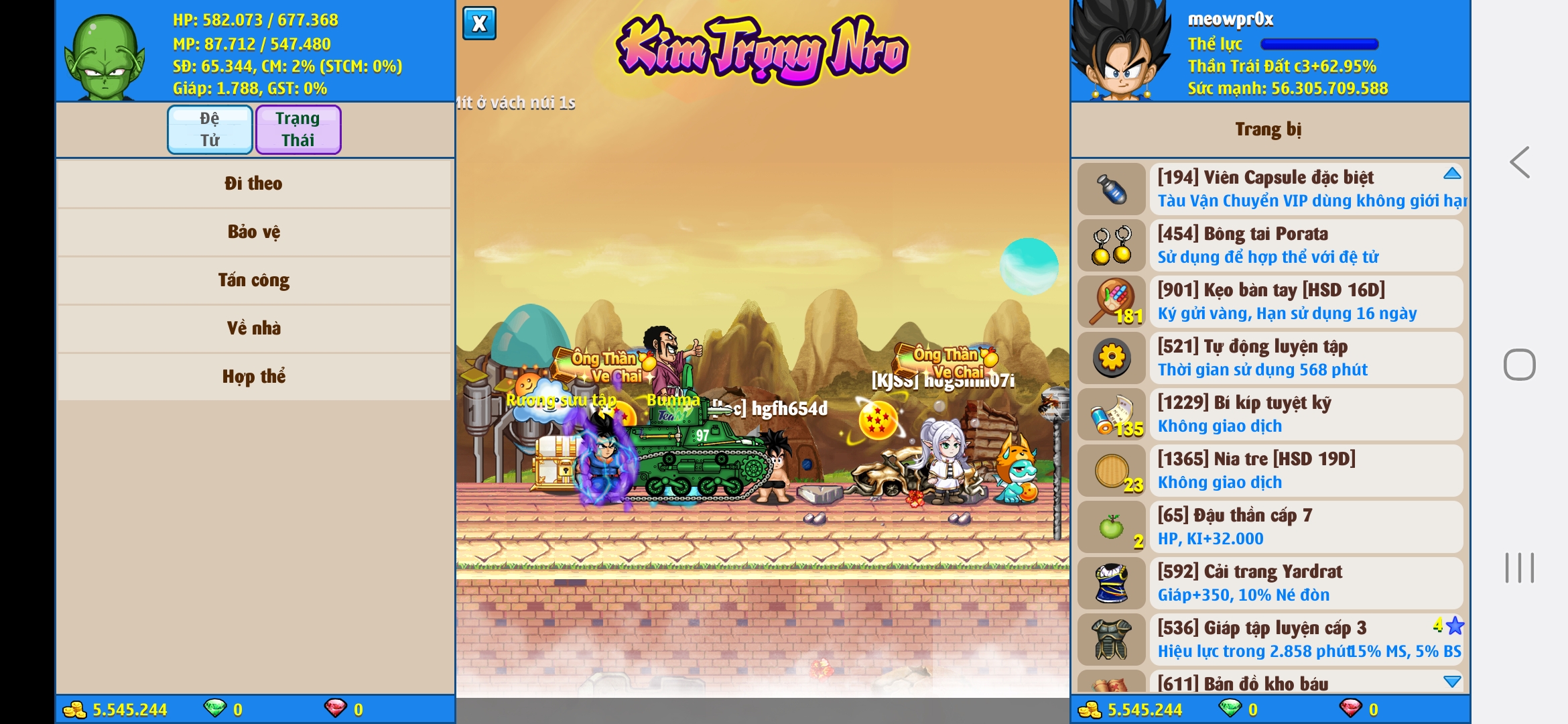 Nick Ngọc Rồng Online VIP giá rẻ, NickDaoQuan.Com, Shop Nick Ngọc Rồng