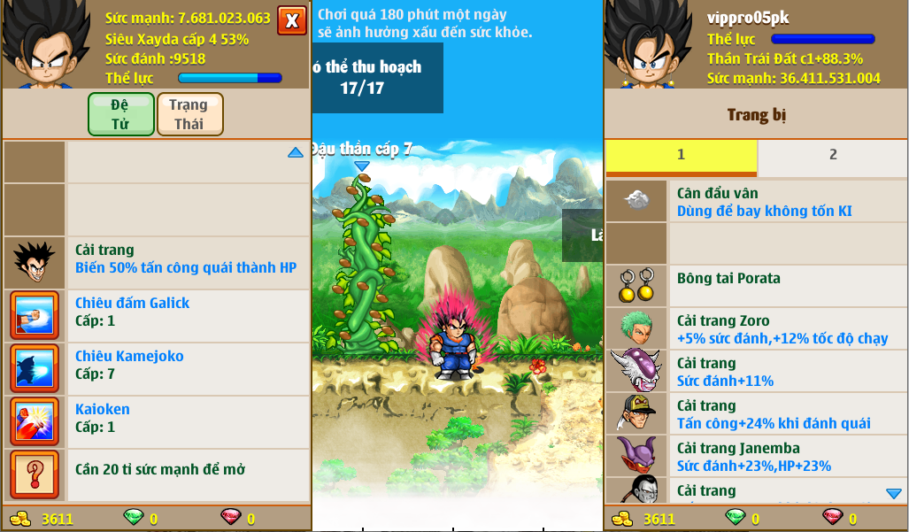 Nick Ngọc Rồng Online VIP giá rẻ, NickDaoquan.Vn, Shop Nick Ngọc Rồng