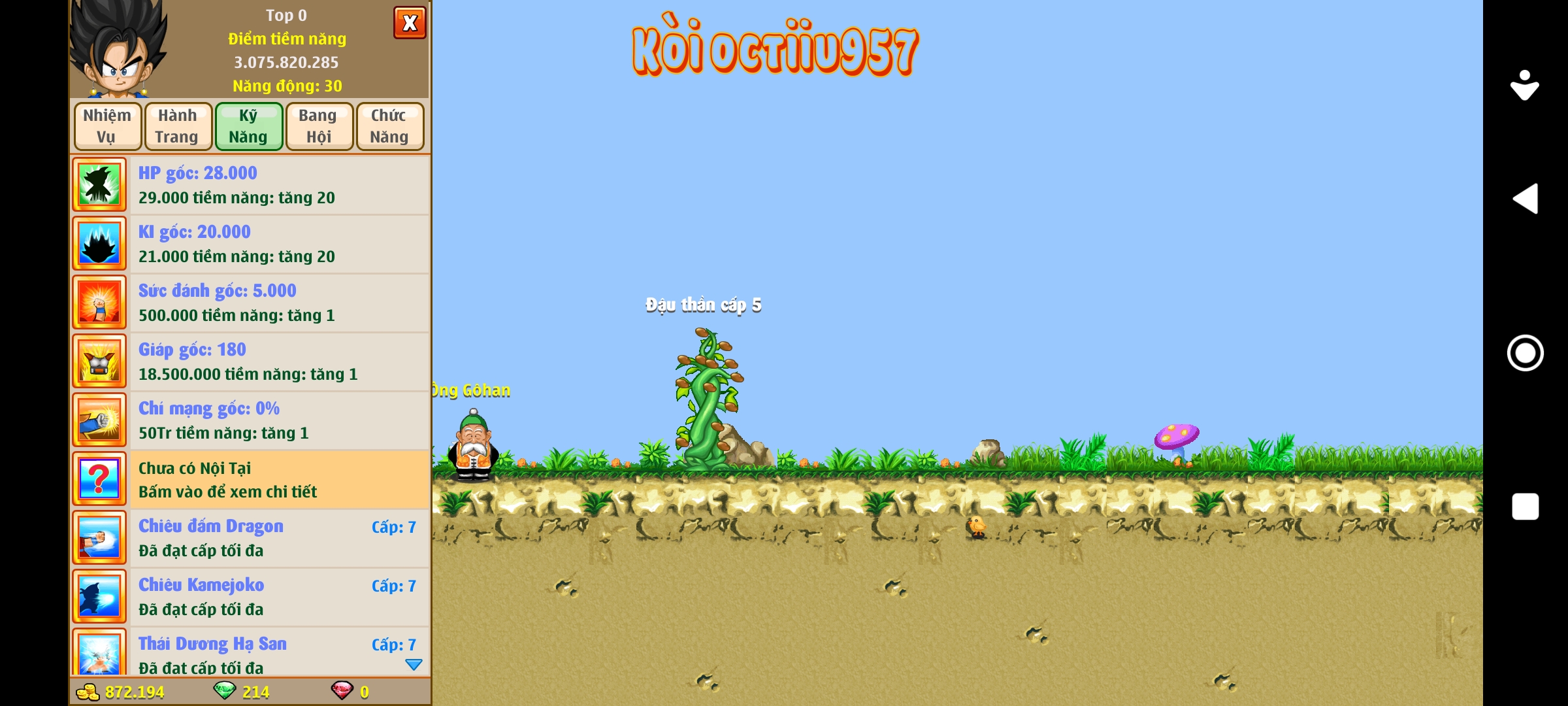 Nick Ngọc Rồng Online VIP giá rẻ, NickDaoquan.Vn, Shop Nick Ngọc Rồng