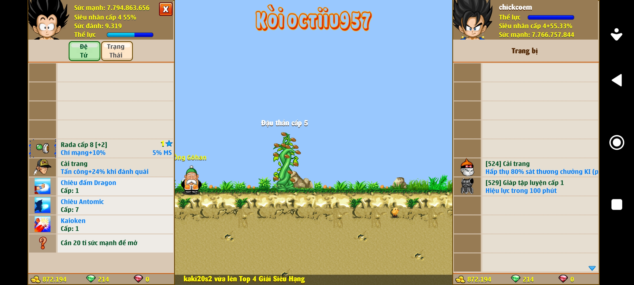 Nick Ngọc Rồng Online VIP giá rẻ, NickDaoquan.Vn, Shop Nick Ngọc Rồng