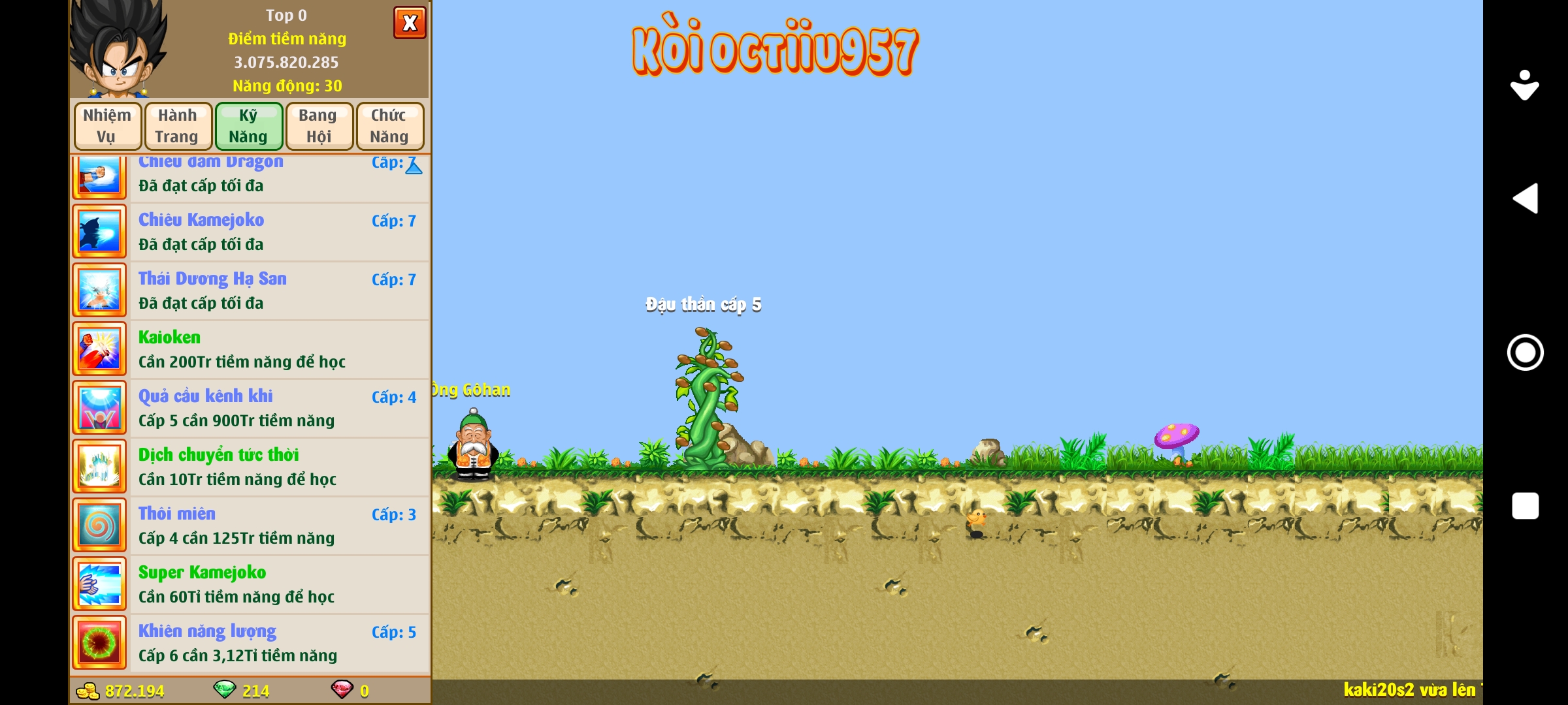 Nick Ngọc Rồng Online VIP giá rẻ, NickDaoquan.Vn, Shop Nick Ngọc Rồng