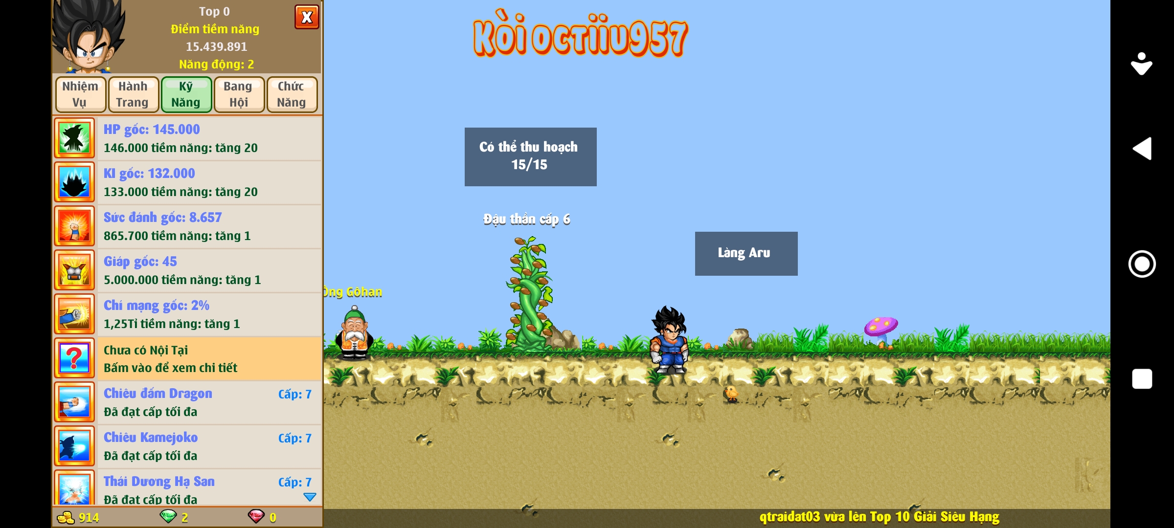 Nick Ngọc Rồng Online VIP giá rẻ, NickDaoquan.Vn, Shop Nick Ngọc Rồng