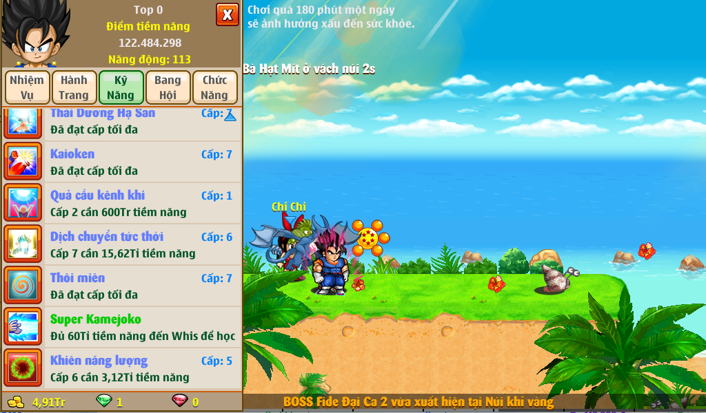 Nick Ngọc Rồng Online VIP giá rẻ, NickDaoquan.Vn, Shop Nick Ngọc Rồng