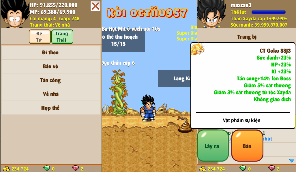 Nick Ngọc Rồng Online VIP giá rẻ, NickDaoquan.Vn, Shop Nick Ngọc Rồng