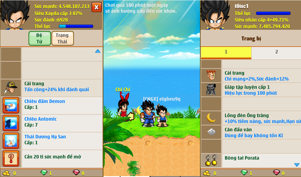 Nick Ngọc Rồng Online VIP giá rẻ, NickDaoquan.Vn, Shop Nick Ngọc Rồng