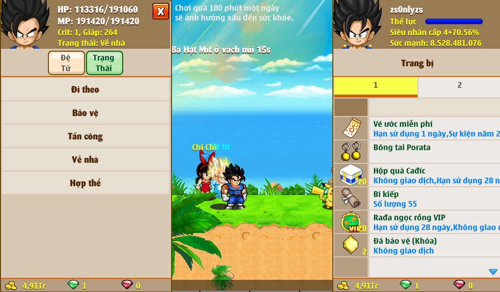 Nick Ngọc Rồng Online VIP giá rẻ, NickDaoquan.Vn, Shop Nick Ngọc Rồng