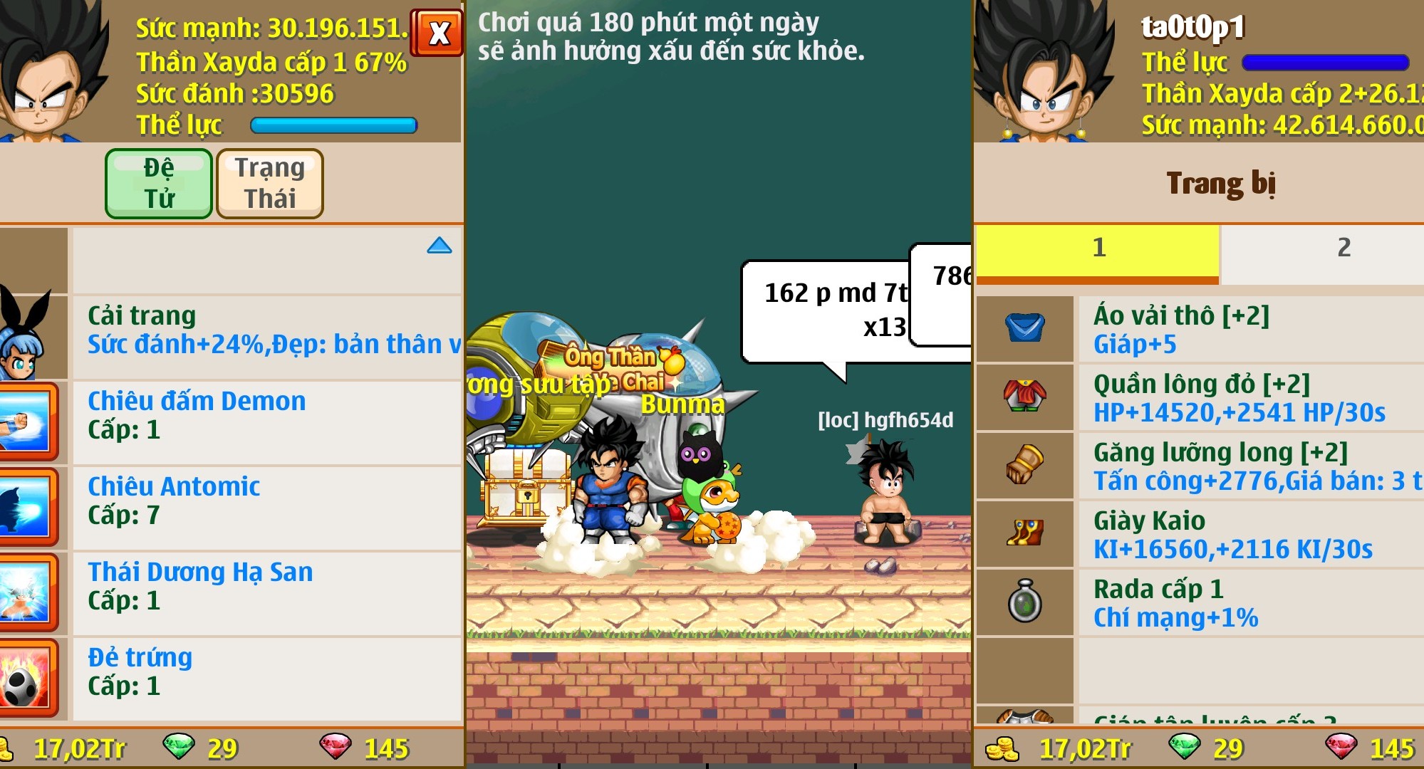 Nick Ngọc Rồng Online VIP giá rẻ, NickDaoquan.Vn, Shop Nick Ngọc Rồng