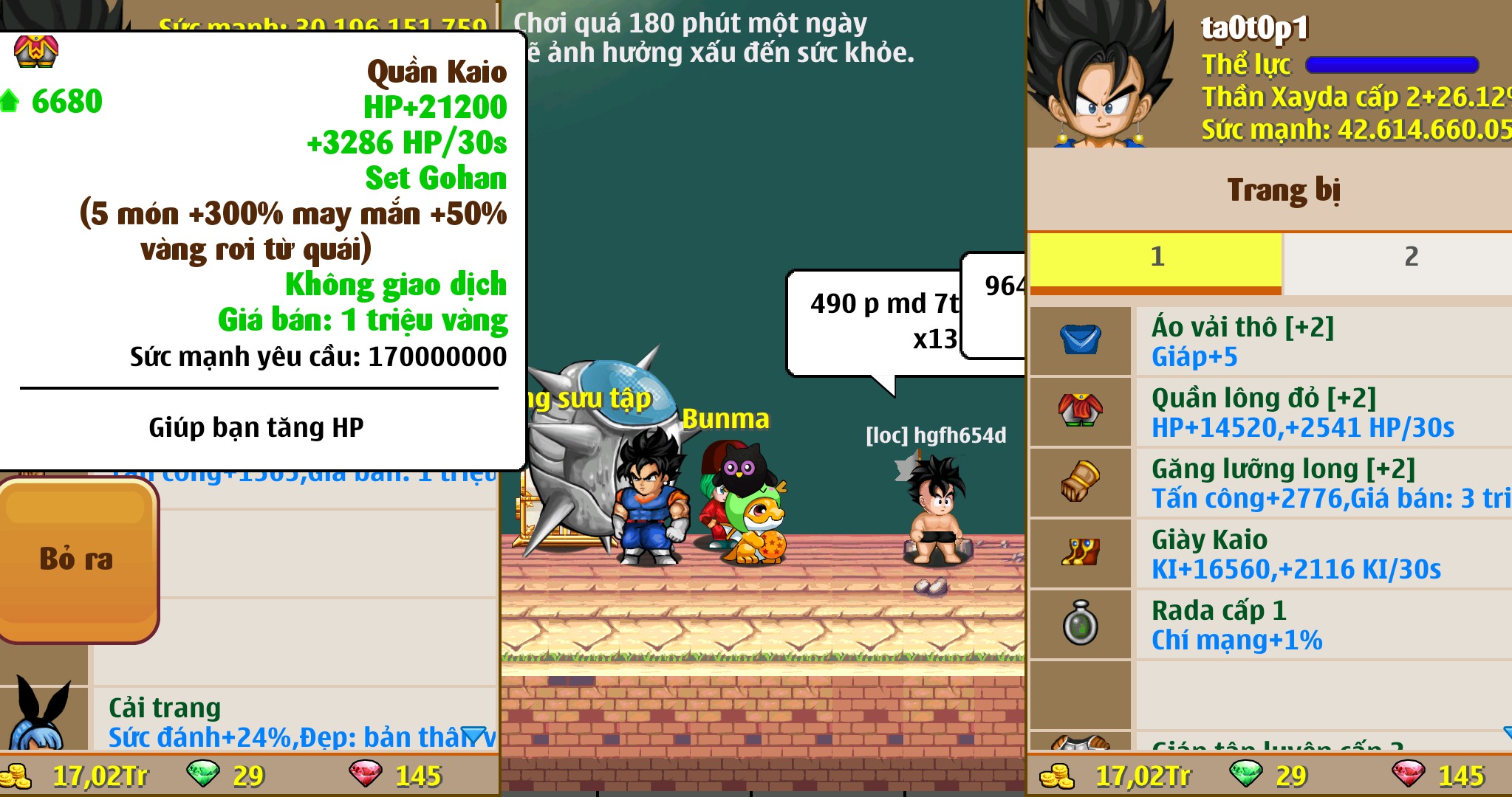 Nick Ngọc Rồng Online VIP giá rẻ, NickDaoquan.Vn, Shop Nick Ngọc Rồng