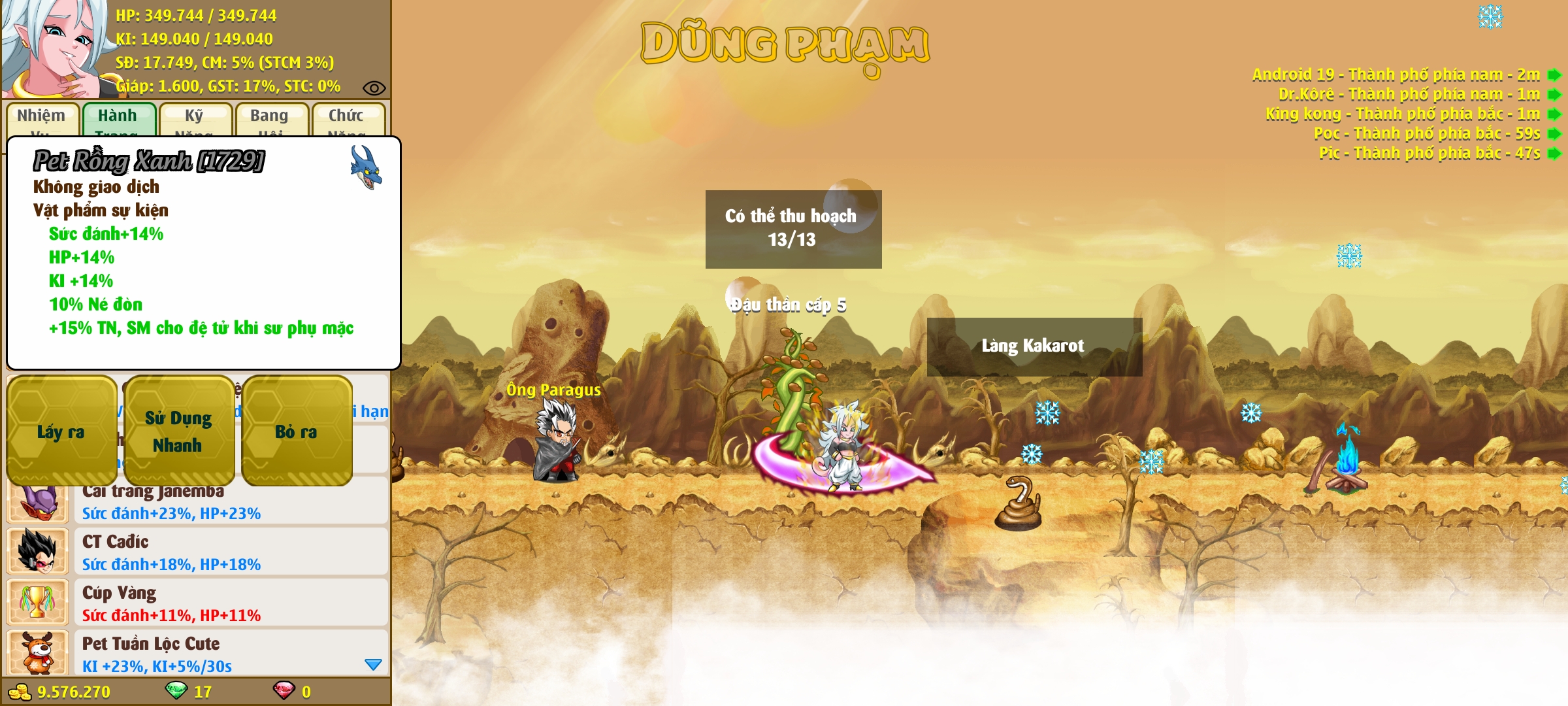 Nick Ngọc Rồng Online VIP giá rẻ, NickDaoQuan.Com, Shop Nick Ngọc Rồng