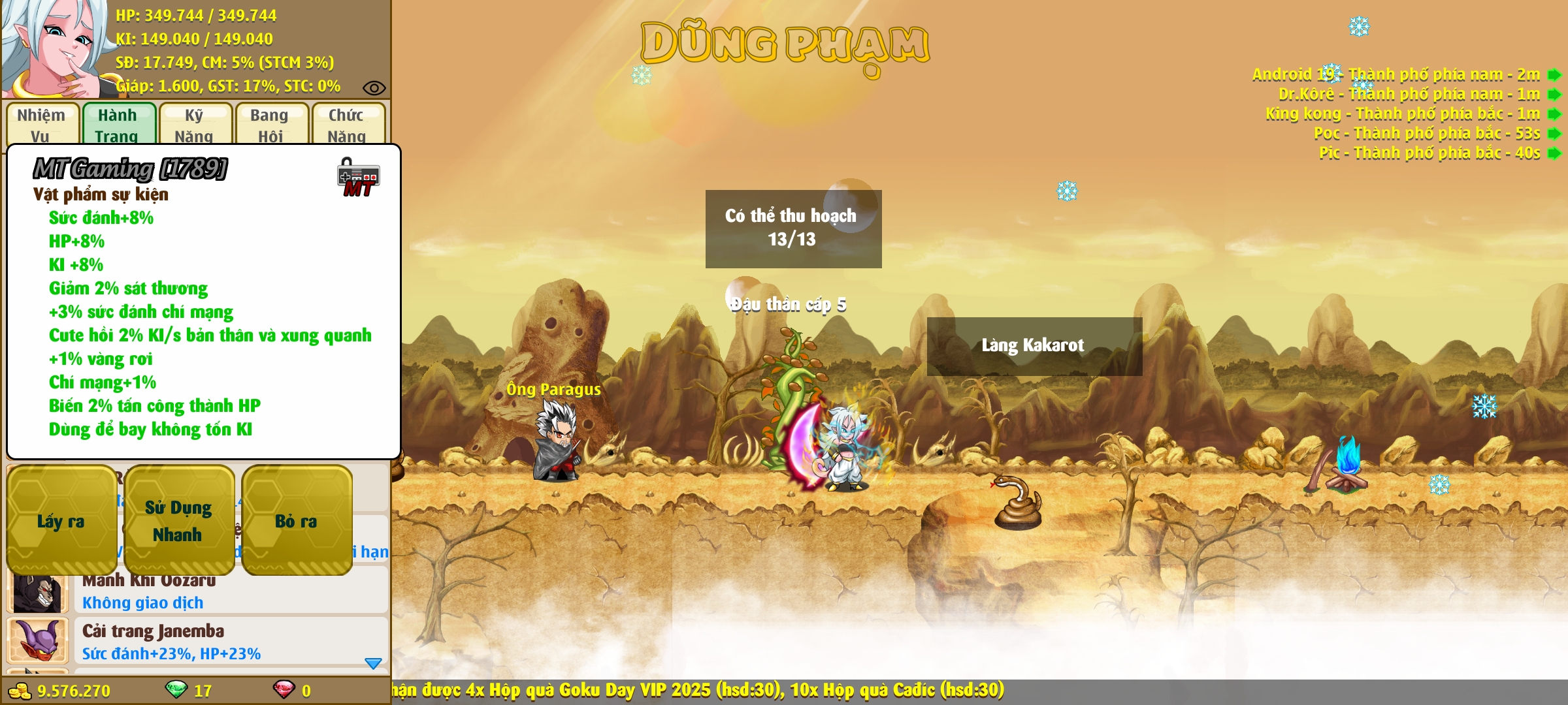 Nick Ngọc Rồng Online VIP giá rẻ, NickDaoQuan.Com, Shop Nick Ngọc Rồng