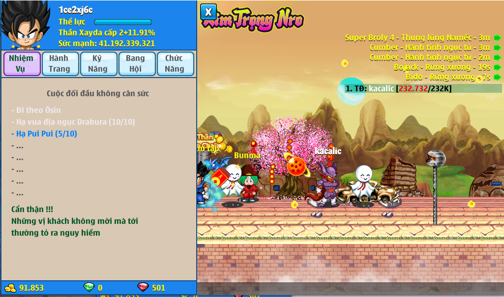 Nick Ngọc Rồng Online VIP giá rẻ, NickDaoQuan.Com, Shop Nick Ngọc Rồng