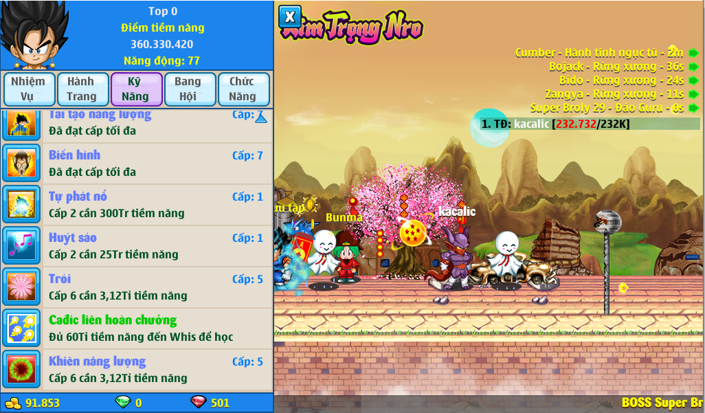 Nick Ngọc Rồng Online VIP giá rẻ, NickDaoQuan.Com, Shop Nick Ngọc Rồng