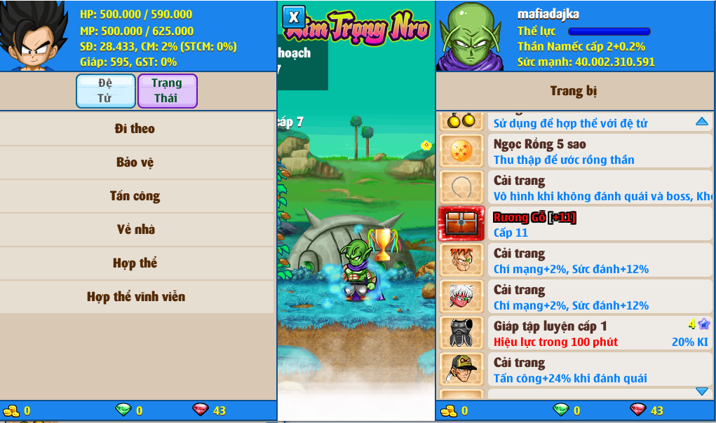 Nick Ngọc Rồng Online VIP giá rẻ, NickDaoQuan.Com, Shop Nick Ngọc Rồng