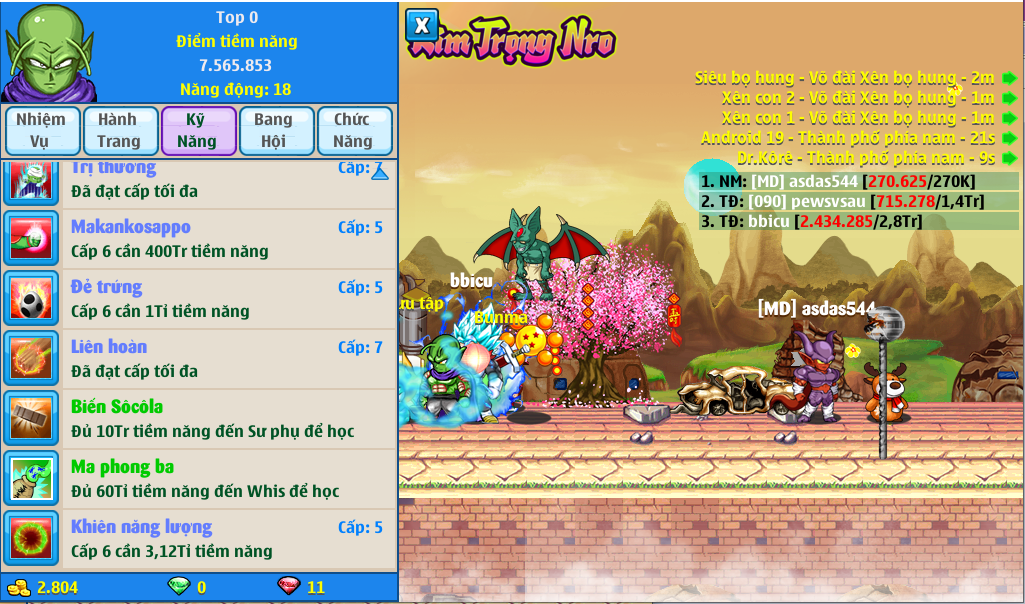 Nick Ngọc Rồng Online VIP giá rẻ, NickDaoQuan.Com, Shop Nick Ngọc Rồng