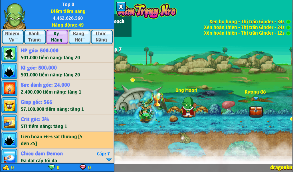 Nick Ngọc Rồng Online VIP giá rẻ, NickDaoQuan.Com, Shop Nick Ngọc Rồng