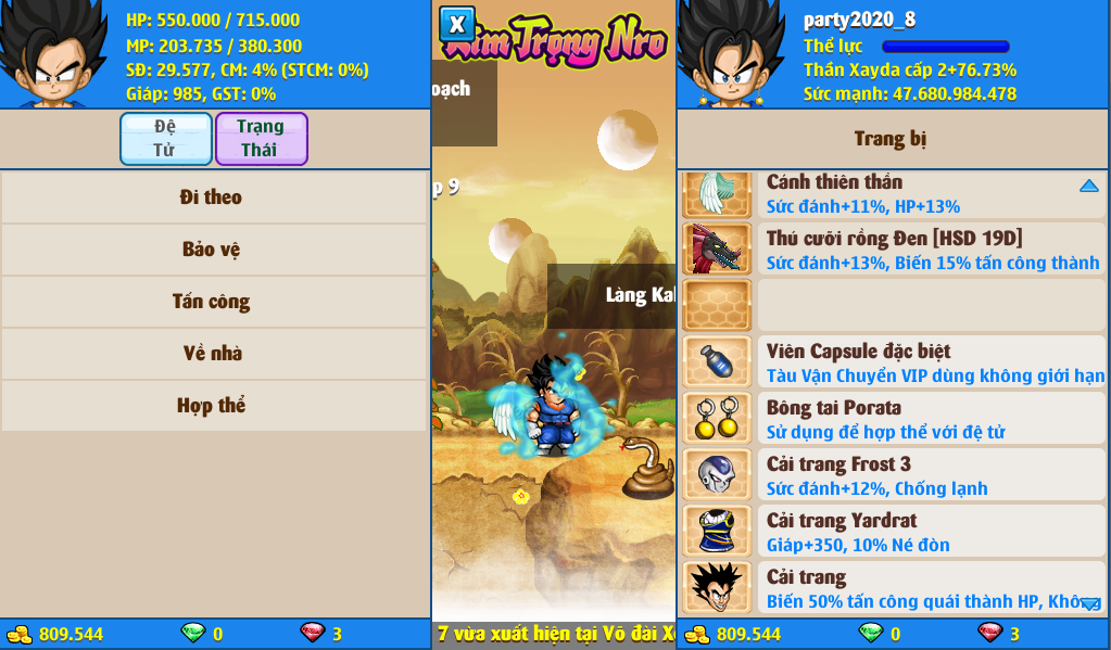 Nick Ngọc Rồng Online VIP giá rẻ, NickDaoQuan.Com, Shop Nick Ngọc Rồng