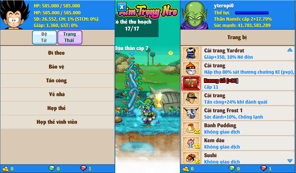 Nick Ngọc Rồng Online VIP giá rẻ, NickDaoQuan.Com, Shop Nick Ngọc Rồng