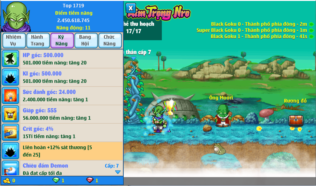 Nick Ngọc Rồng Online VIP giá rẻ, NickDaoQuan.Com, Shop Nick Ngọc Rồng