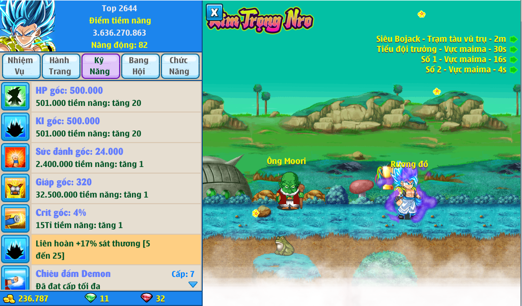 Nick Ngọc Rồng Online VIP giá rẻ, NickDaoQuan.Com, Shop Nick Ngọc Rồng