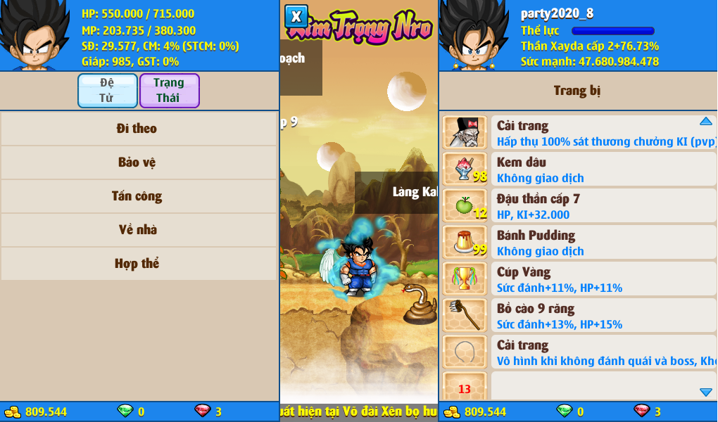 Nick Ngọc Rồng Online VIP giá rẻ, NickDaoQuan.Com, Shop Nick Ngọc Rồng